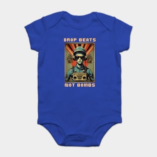 Drop Beats Not Bombs Anti-War Alien Baby Bodysuit